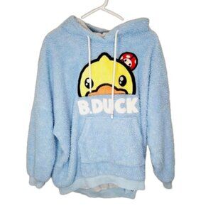 B.DUCK sherpa fleece oversized hoodie
